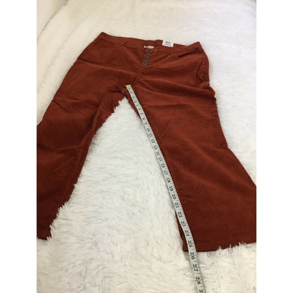 Style & Co  Pants Plus Size Button Down Corduroy  Dark Auburn - Picture 6 of 12